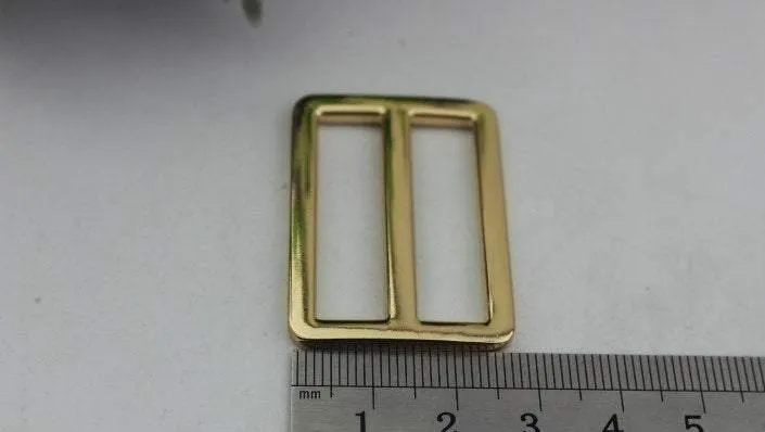 10pcs Strap Slider Bag Hardware Rectangle Double Loop Metal Buckle Adjuster Gold Silver Gunmetal Bronze Purse Handbag Making Bulk 40x37mm