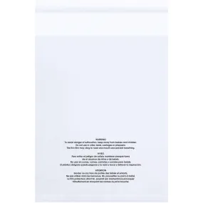 16 x 24" - 1.5 Mil Resealable Suffocation Warning Poly Bags