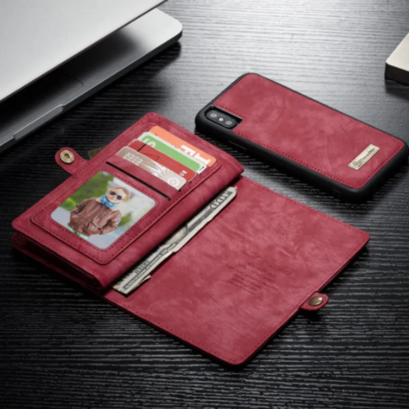 2 in 1 Magnetic Wallet Detachable Case for Phone