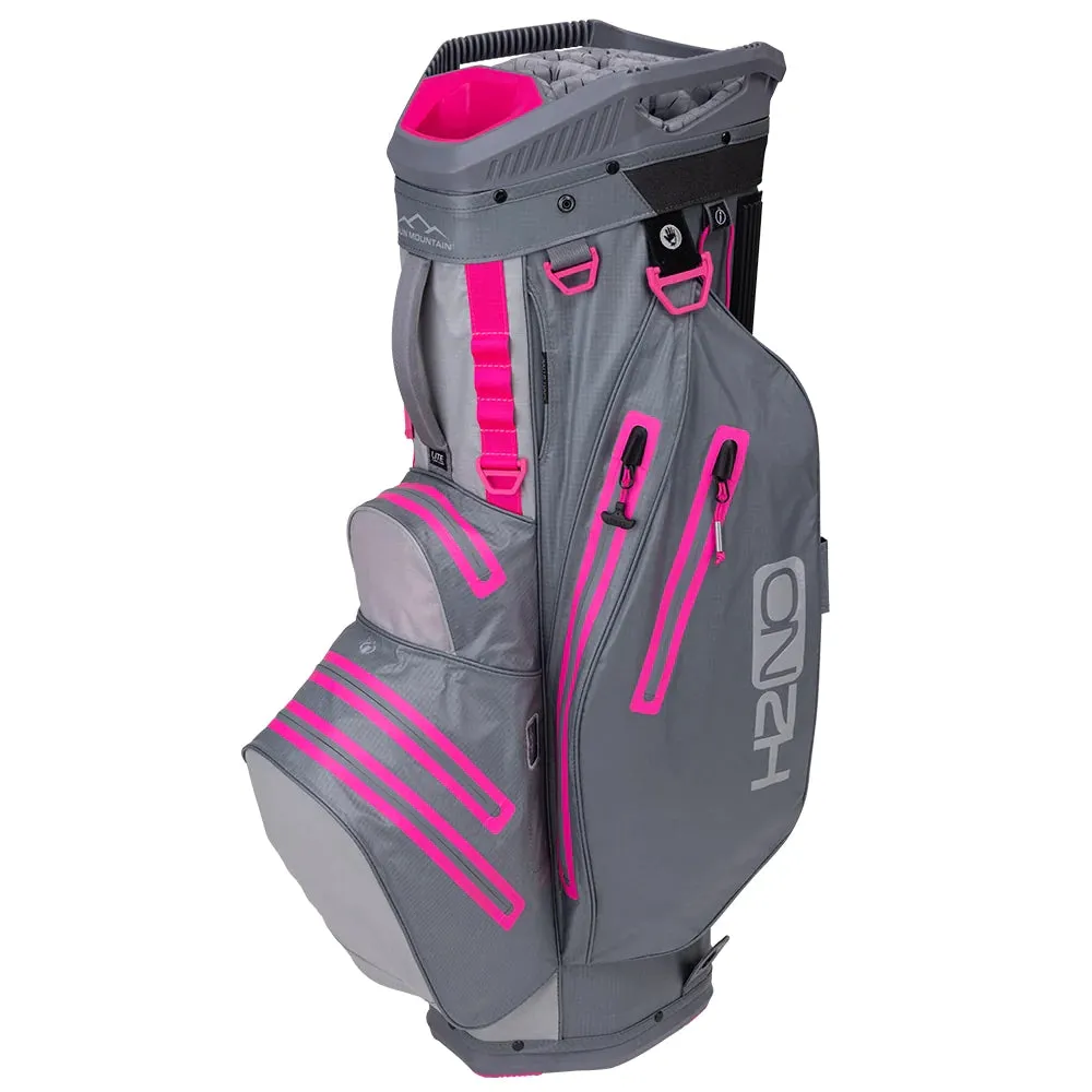 2024 Sun Mountain H2NO Lite Cart Bag -  Nickel / Cadet / Hot Pink