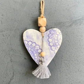 665 Lavender Heart Wall Hanging (only one available)