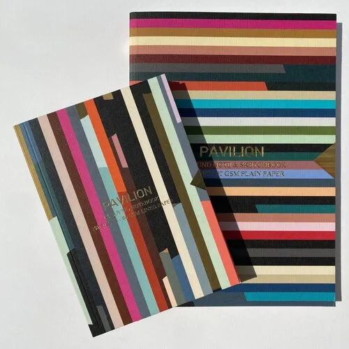 A5 Stripes Design Embossed Notebook