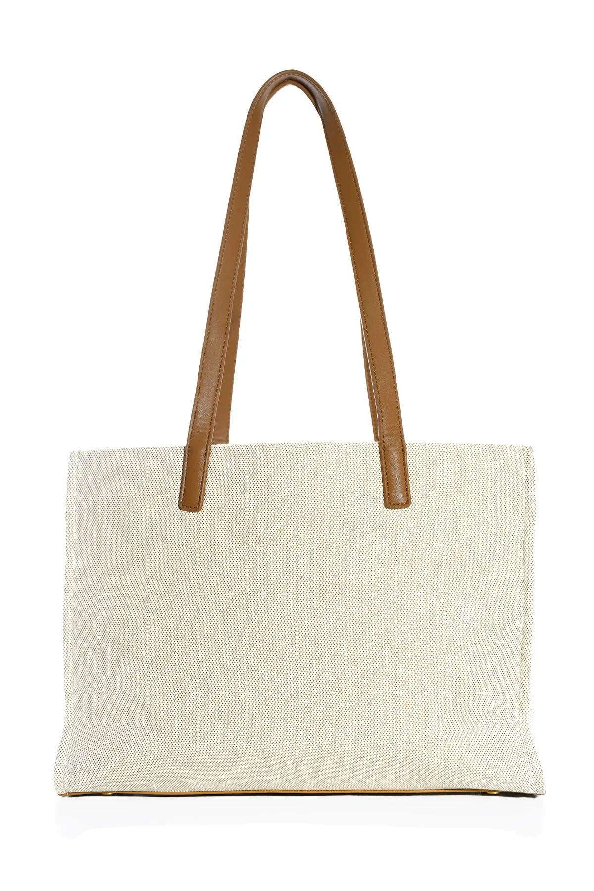 Aaliya Small Canvas Tote Bag - Coffee