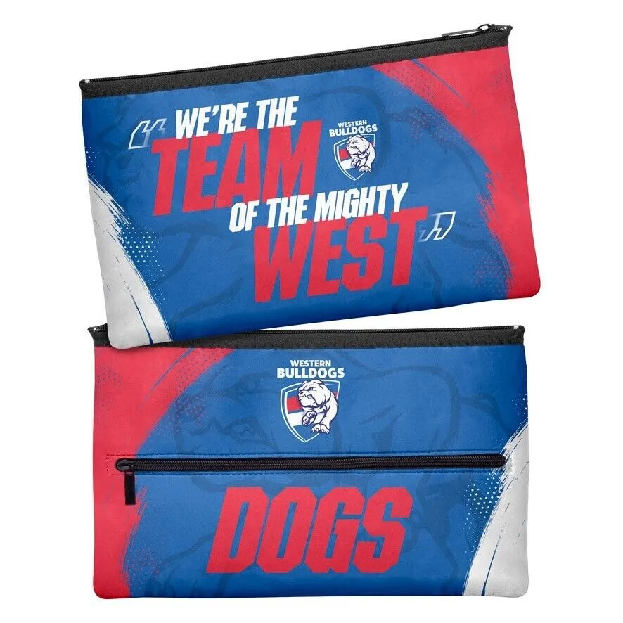 AFL Large Pencil Case - Western Bulldogs - Neoprene - 33cm x 21cm