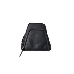 Alpha Belt/Crossbody Bag - All Leather Exterior - Black