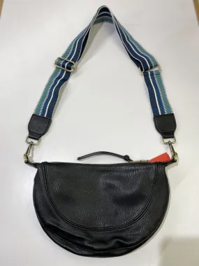 Anthropologie woven strap pleather handbag