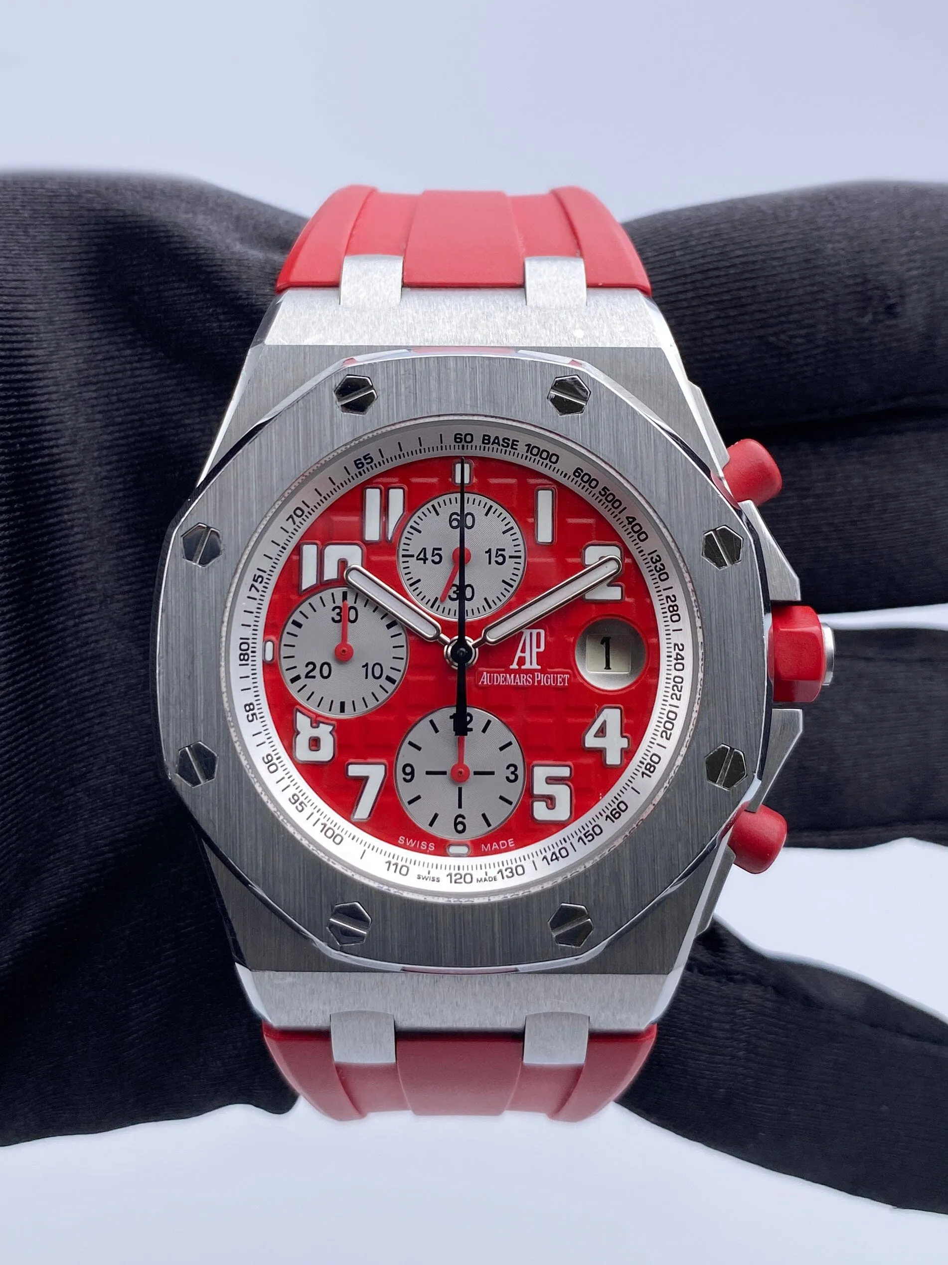 Audemars Piguet Royal Oak Offshore Rhone-Fusterie 26108ST Mens Watch Box Papers