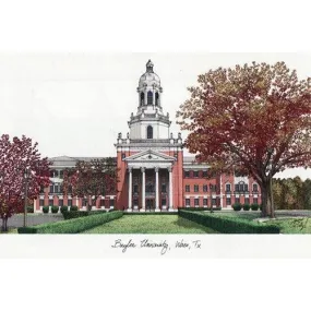 Baylor University Lithograph Print