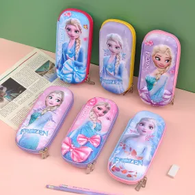 Beautiful 3D Embossed Print Pencil Case For Cute Girls