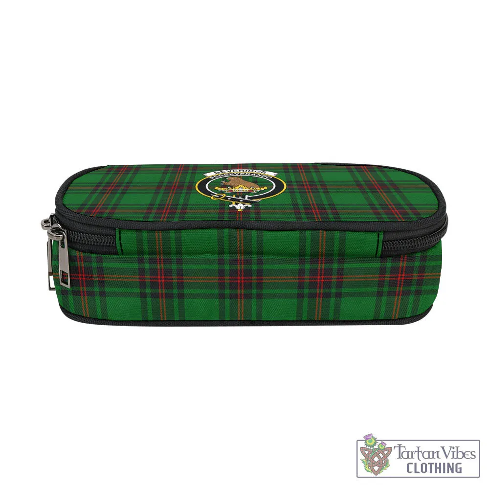 Beveridge Tartan Pen and Pencil Case with Family Crest