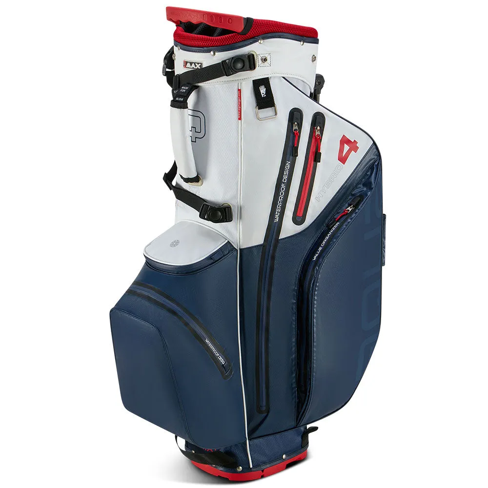 Big Max Aqua Hybrid 4 Waterproof Stand Bag - Navy/White/Red