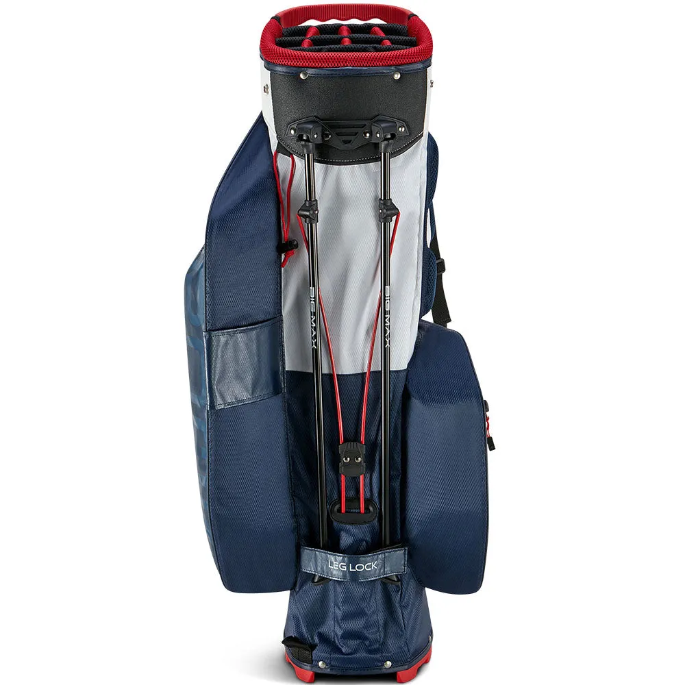 Big Max Aqua Hybrid 4 Waterproof Stand Bag - Navy/White/Red