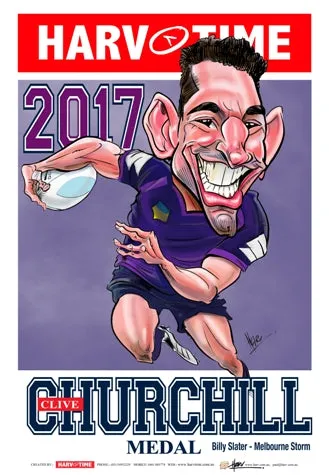 Billy Slater, 2017 Churchill Medallist, Harv Time Poster