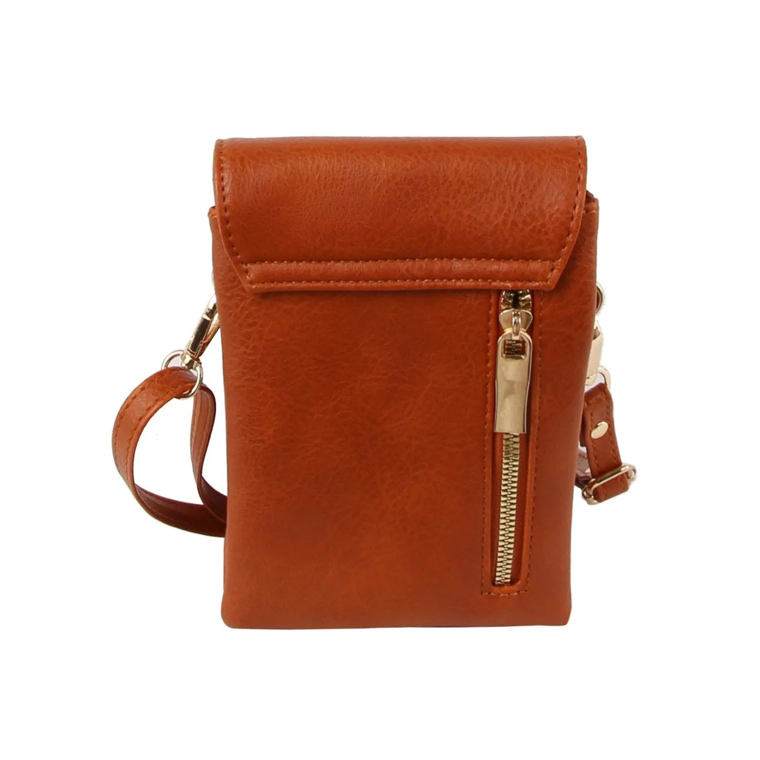 Blue Flap Phone Pocket Crossbody Bag