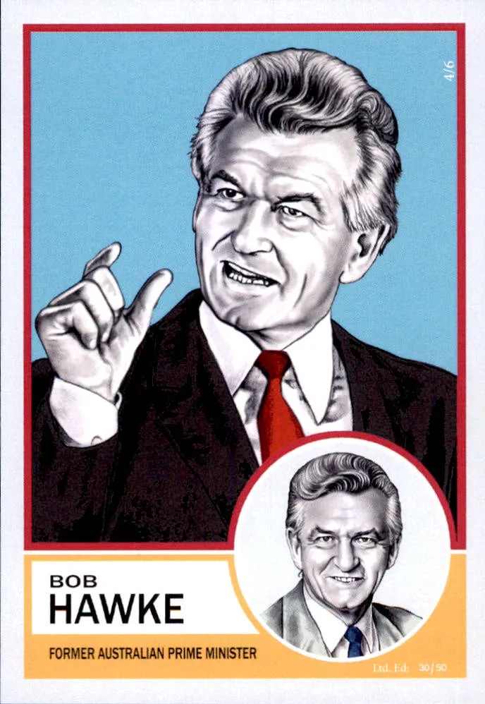 Bob Hawke, Aussie Icons & Legends by Noel.