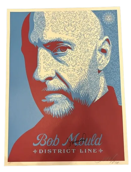 Bob Mould AP Autograph Signed Silkscreen Print by Shepard Fairey- OBEY