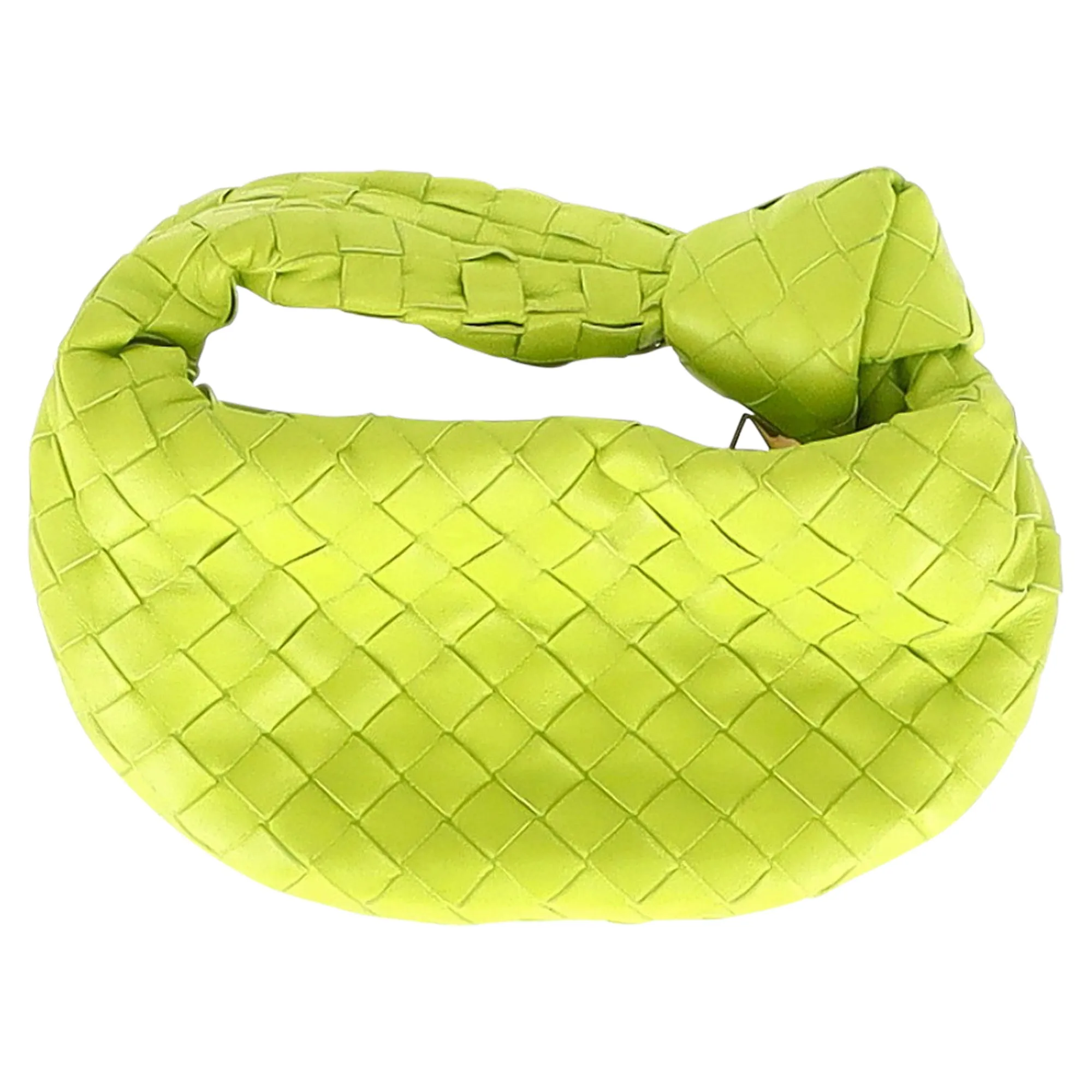 Bottega Veneta Mini Jodie Handbag in Green Intrecciato Leather