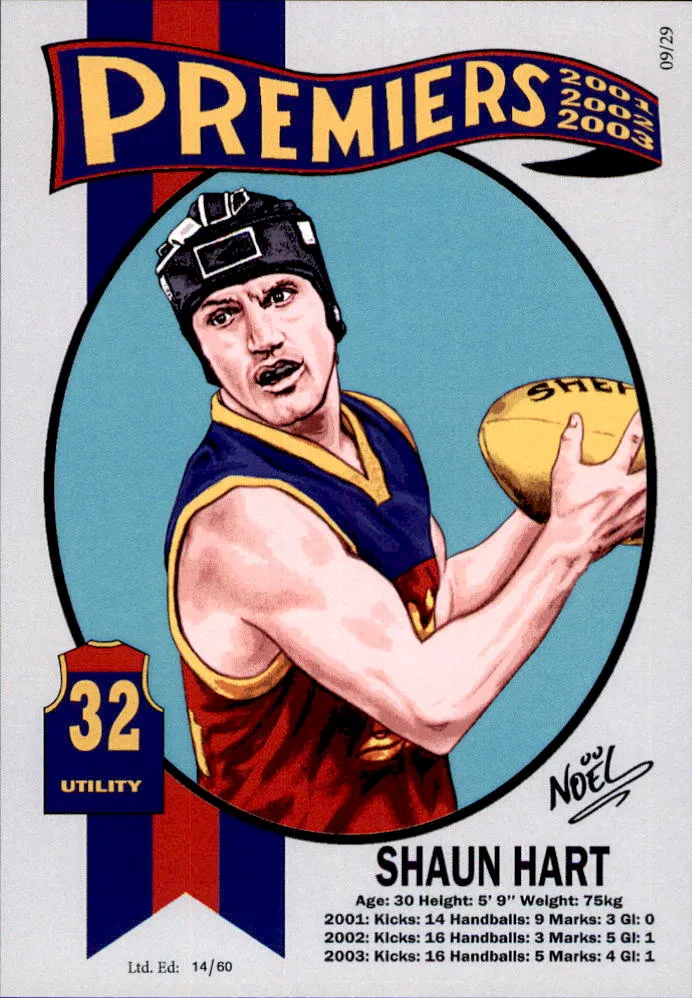 Brisbane Lions, Three-Peat Dynasty Premiers Card Set by Noel