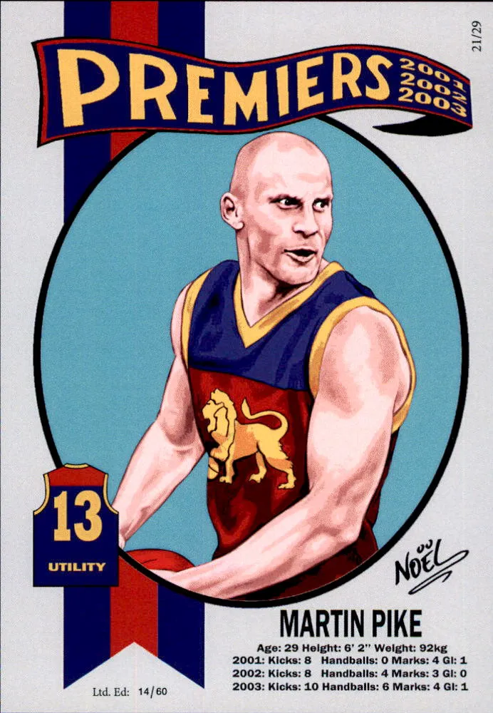 Brisbane Lions, Three-Peat Dynasty Premiers Card Set by Noel