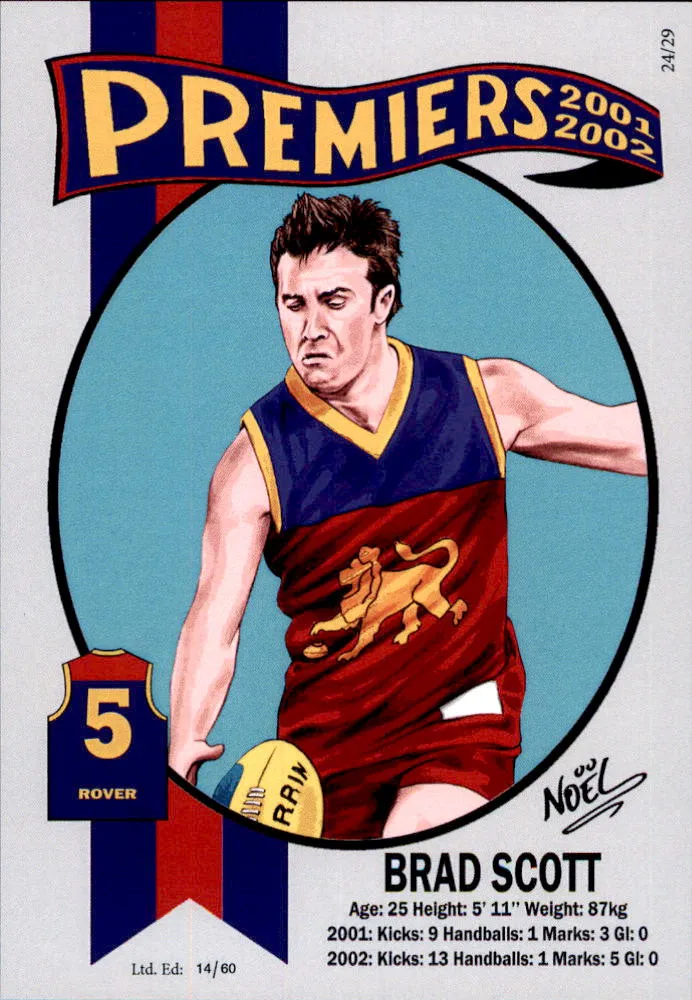 Brisbane Lions, Three-Peat Dynasty Premiers Card Set by Noel