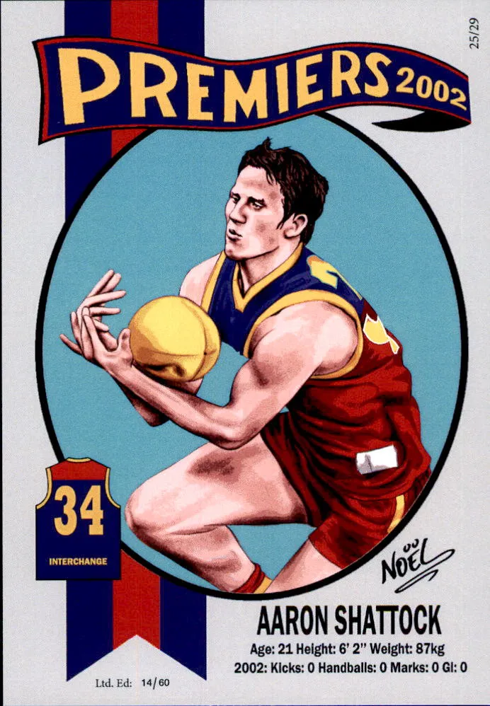 Brisbane Lions, Three-Peat Dynasty Premiers Card Set by Noel