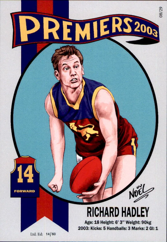 Brisbane Lions, Three-Peat Dynasty Premiers Card Set by Noel