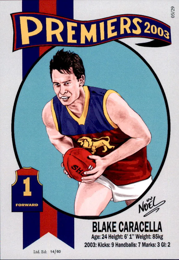 Brisbane Lions, Three-Peat Dynasty Premiers Card Set by Noel