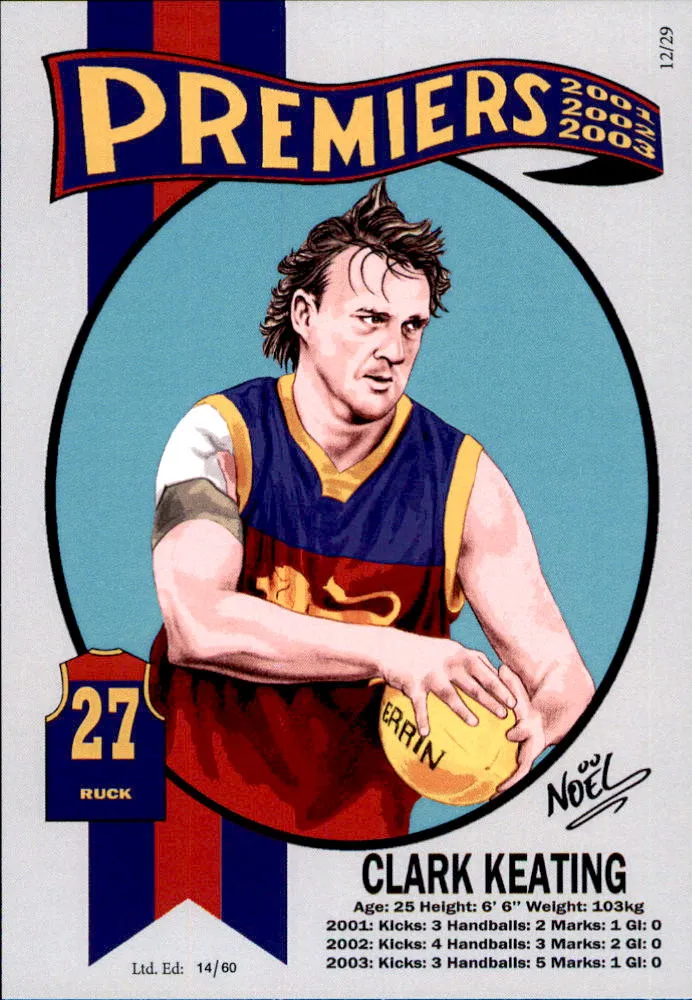 Brisbane Lions, Three-Peat Dynasty Premiers Card Set by Noel