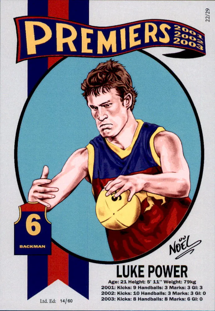 Brisbane Lions, Three-Peat Dynasty Premiers Card Set by Noel