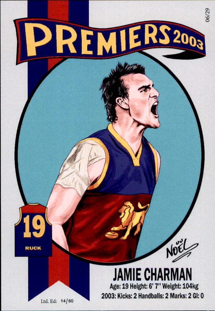 Brisbane Lions, Three-Peat Dynasty Premiers Card Set by Noel