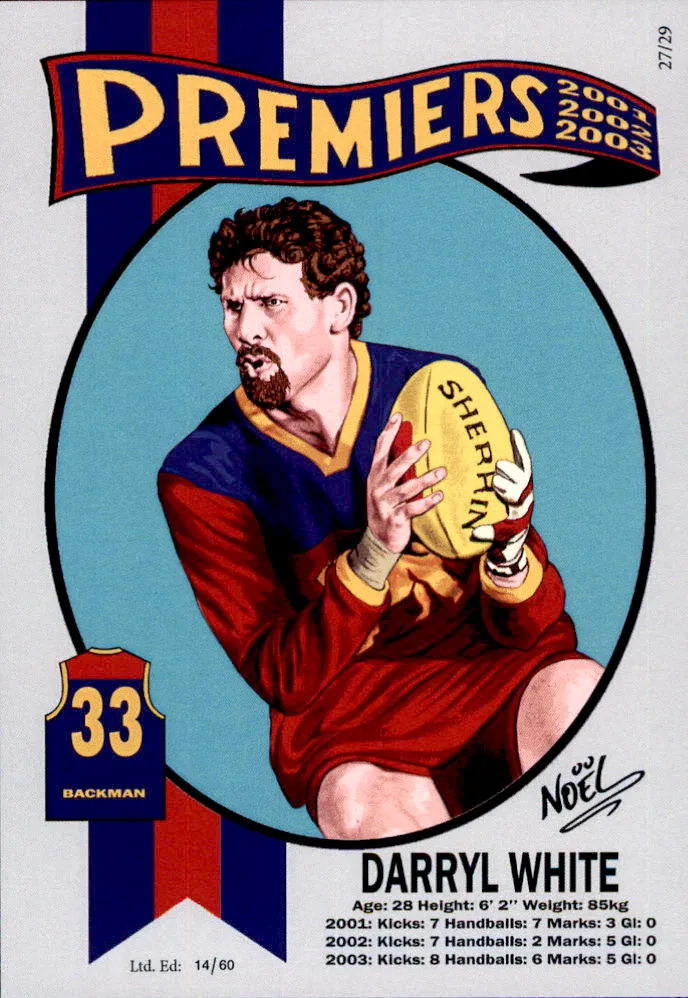 Brisbane Lions, Three-Peat Dynasty Premiers Card Set by Noel