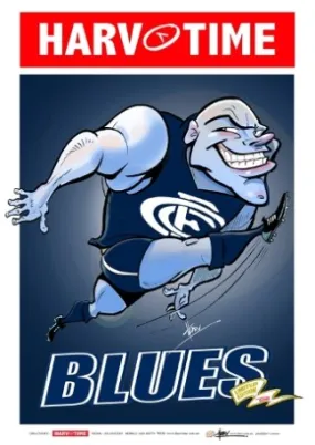 Carlton Blues, Mascot Harv Time Poster