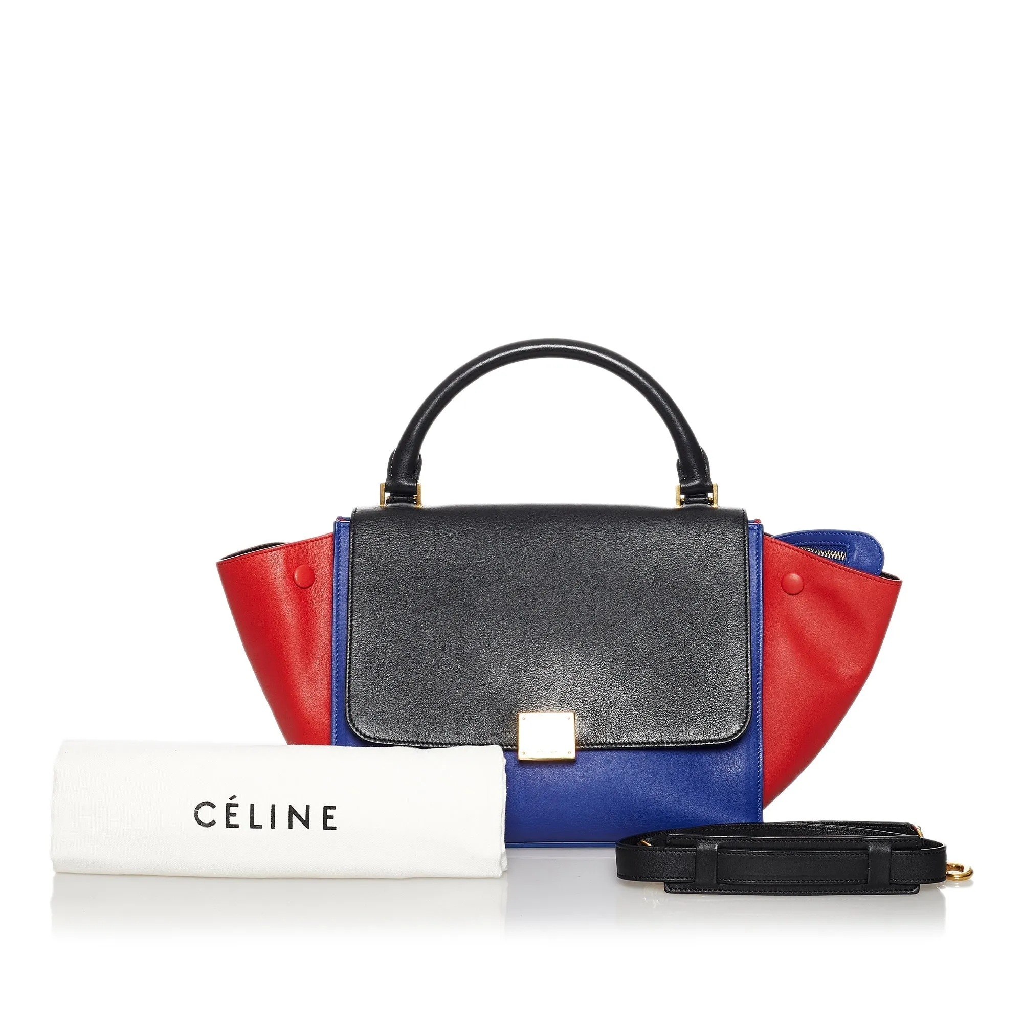 Celine Trapeze Handbag Small Tricolor