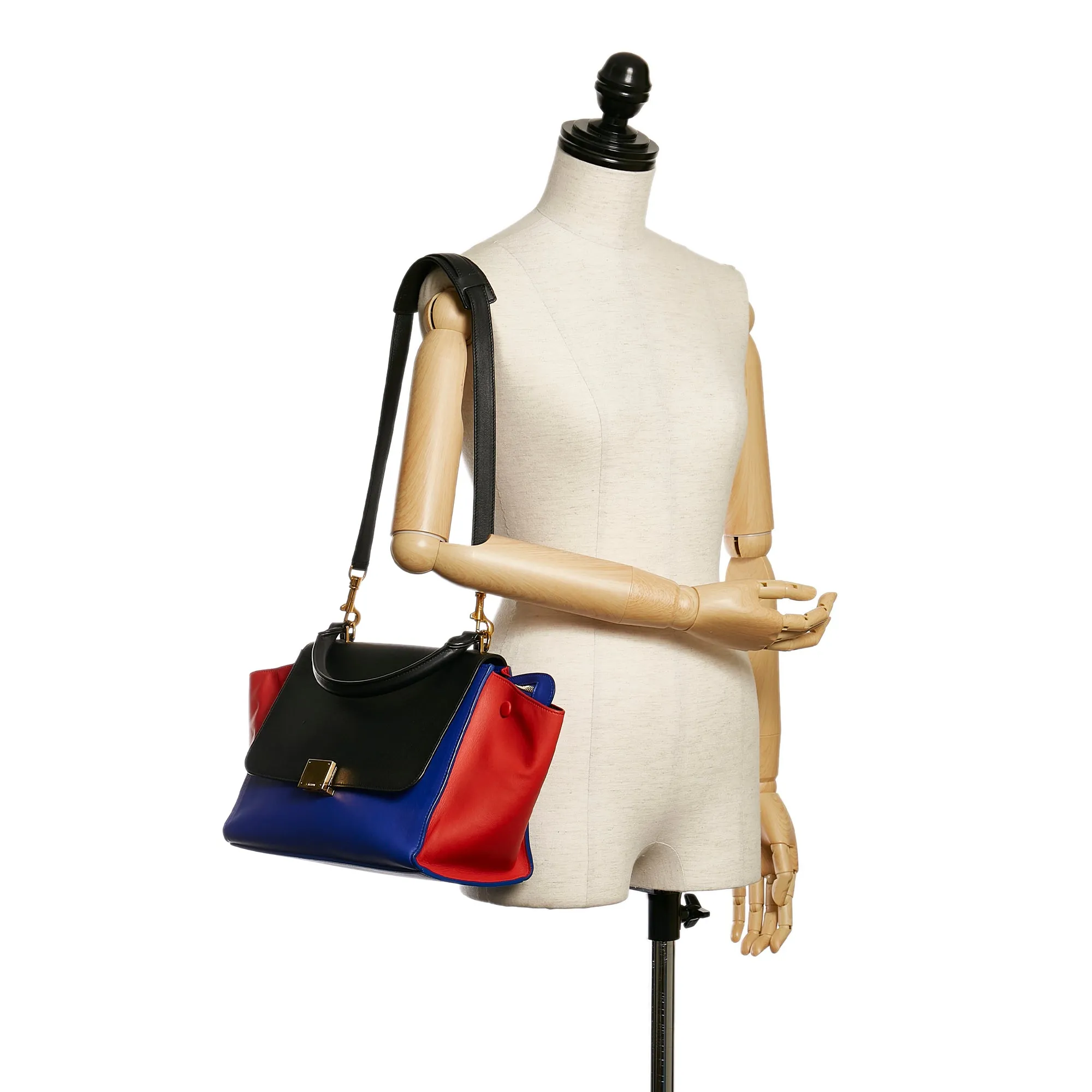 Celine Trapeze Handbag Small Tricolor