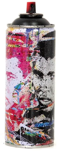 Champ Black Spray Paint Can Sculpture by Mr Brainwash- Thierry Guetta