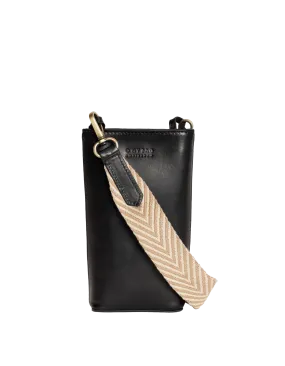 Charlie Phone Bag Classic Leather Black