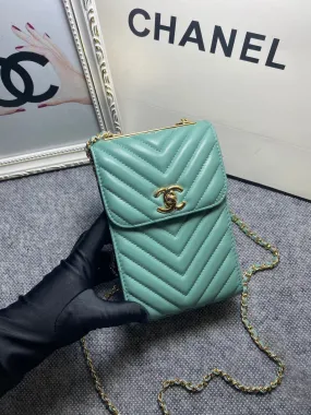 CHL Chevron Trendy CHL Phone Mint Bag For Women 18cm/7in