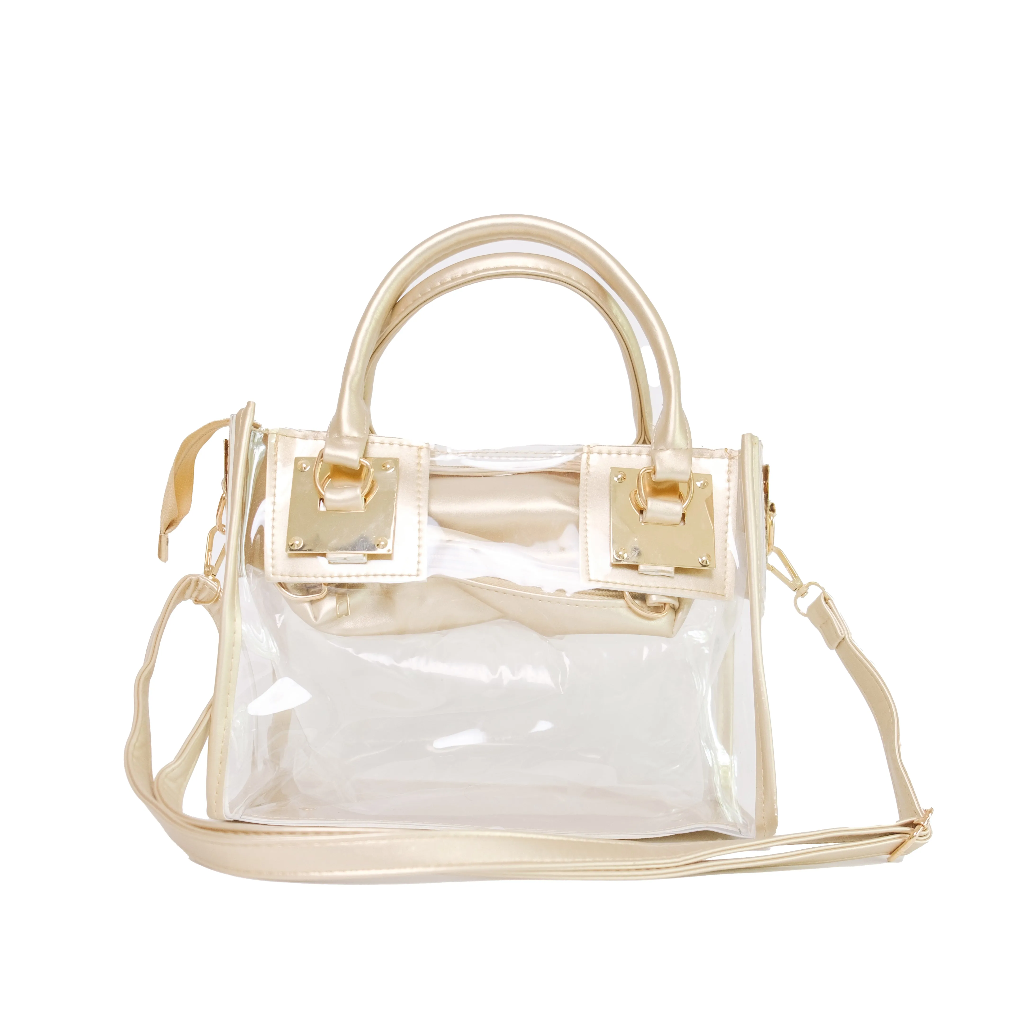 Chokore Clear Handbag, Set of 2 (Gold)