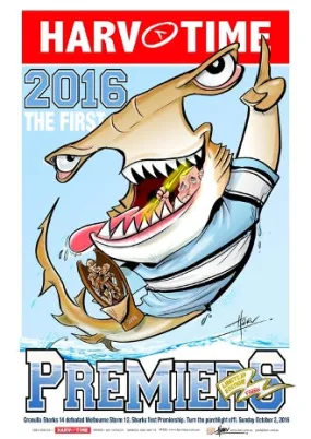 Cronulla Sharks, 2016 NRL Premiers Harv Time Poster