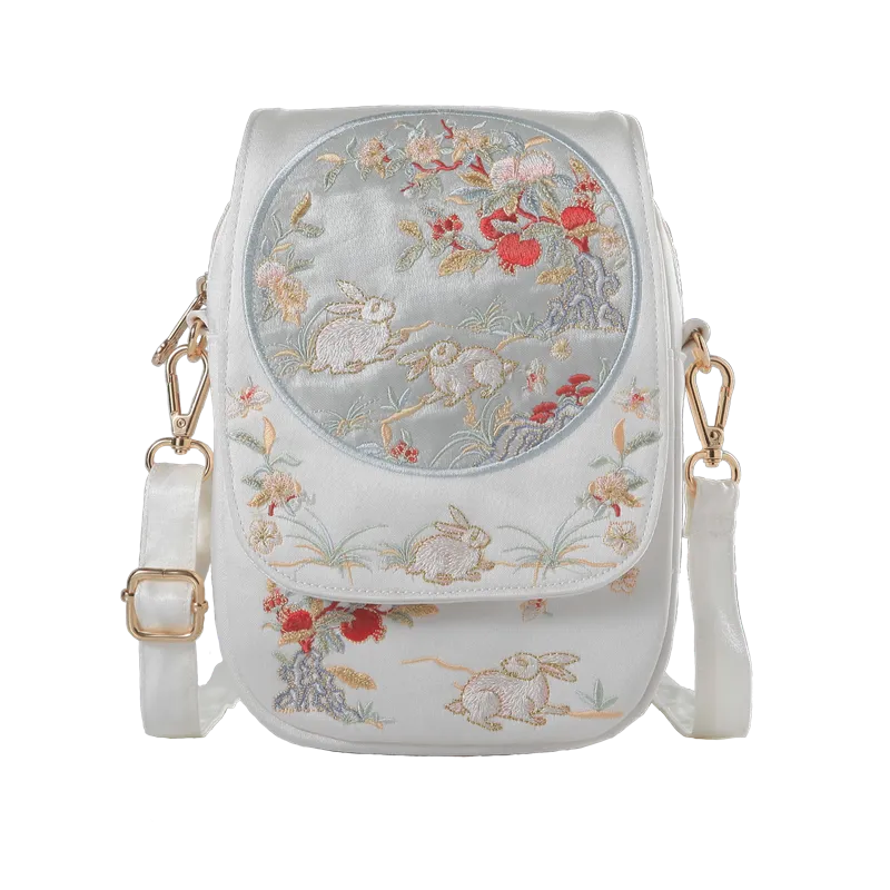 Crossbody Bag for Hanfu & Cheongsam - Pomegranate Bunnies