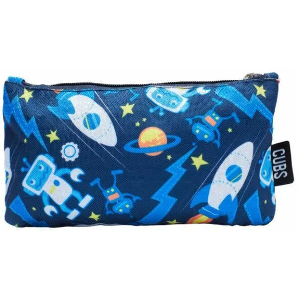 CUBS CLASSIC ROBOT SPACE BIG AND BASIC PENCIL CASE