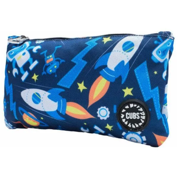 CUBS CLASSIC ROBOT SPACE BIG AND BASIC PENCIL CASE