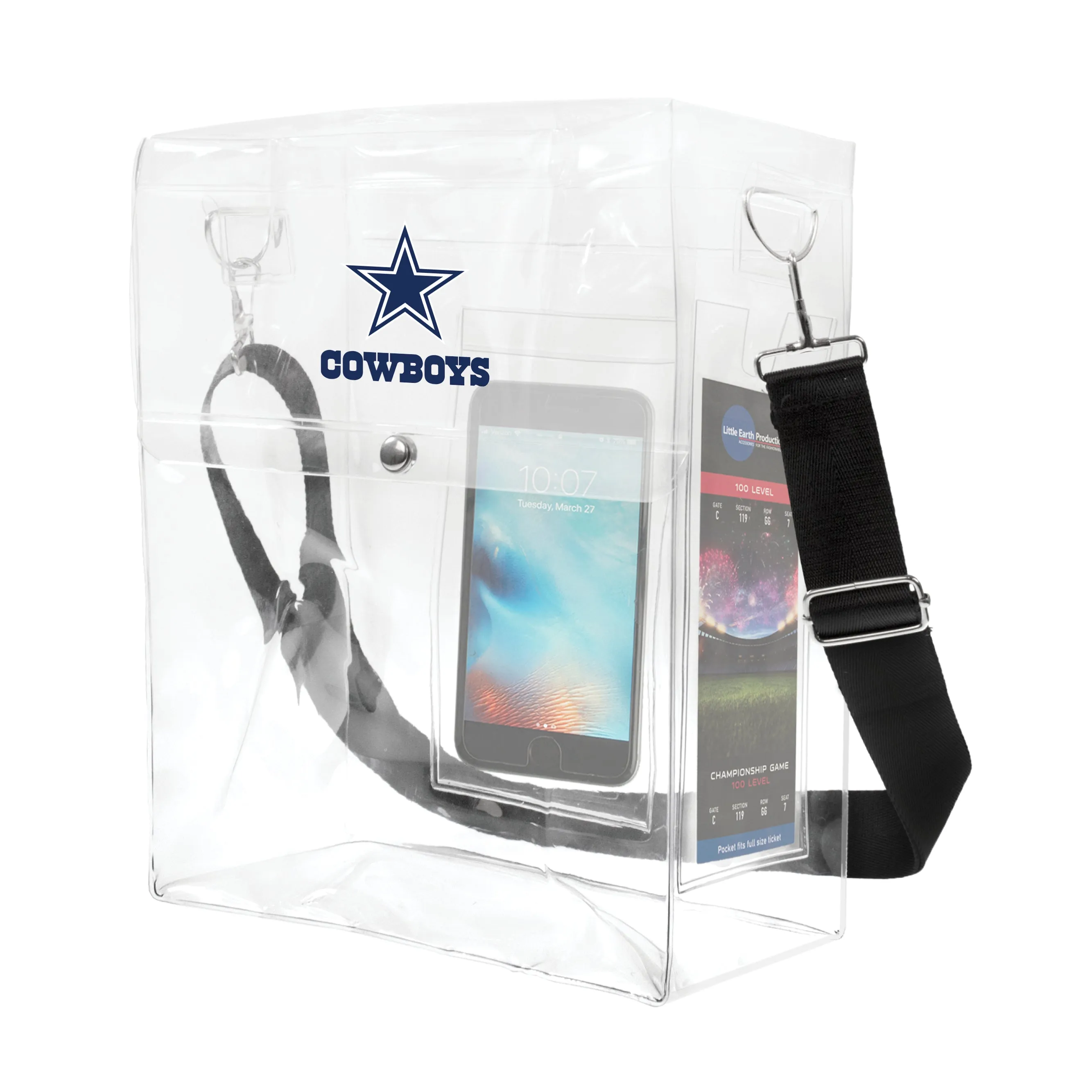 Dallas Cowboys Clear Ticket Satchel