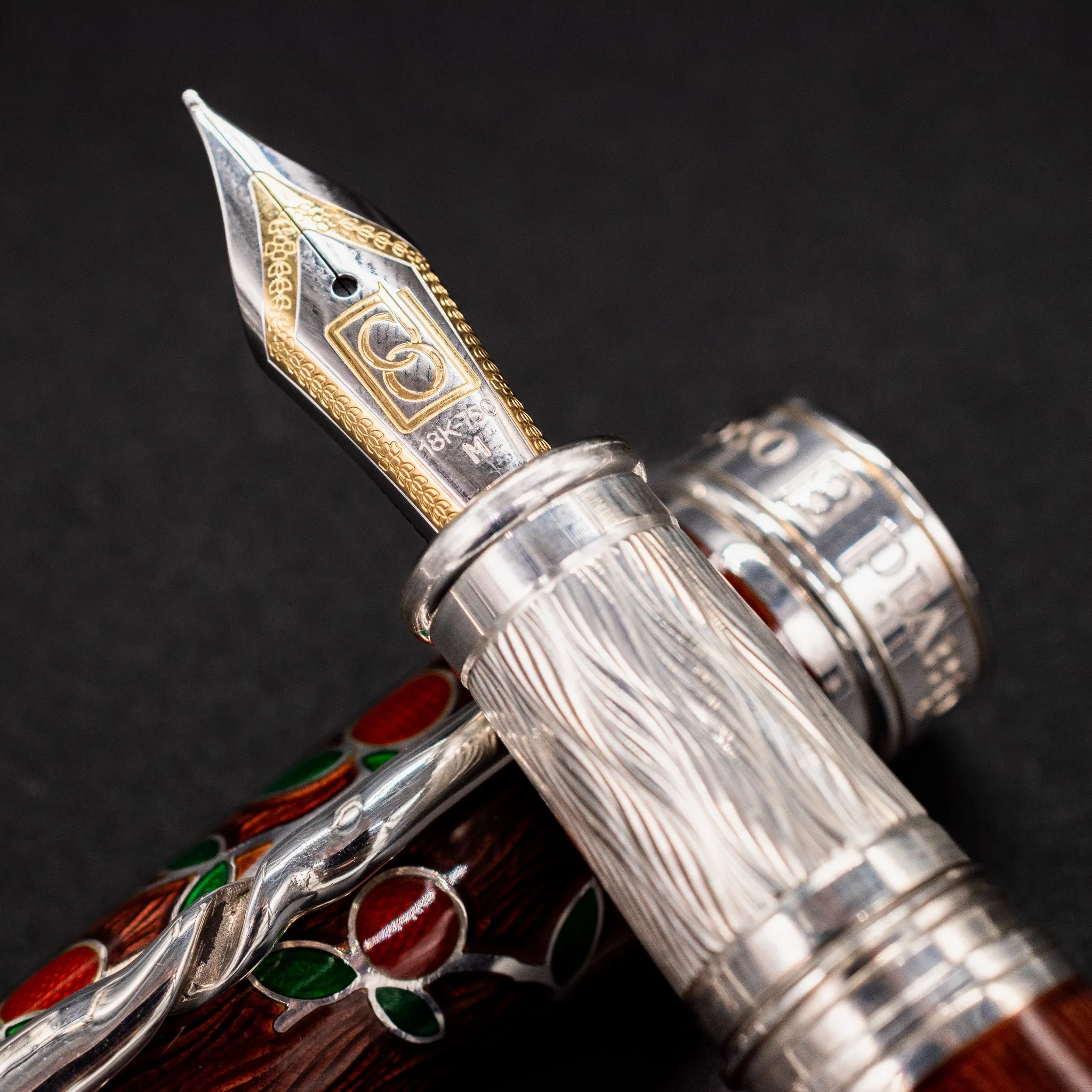 David Oscarson Tree of Life Fountain Pen - Liquid Coffee