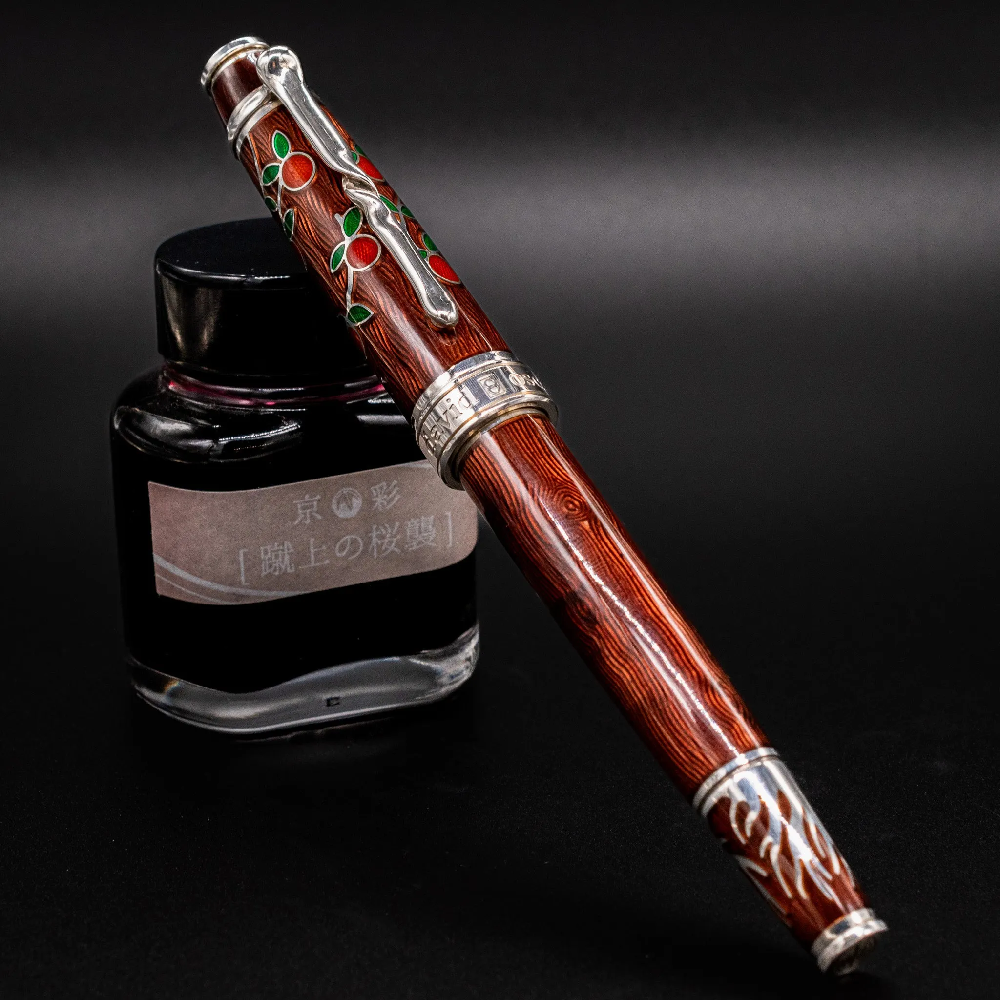 David Oscarson Tree of Life Fountain Pen - Liquid Coffee