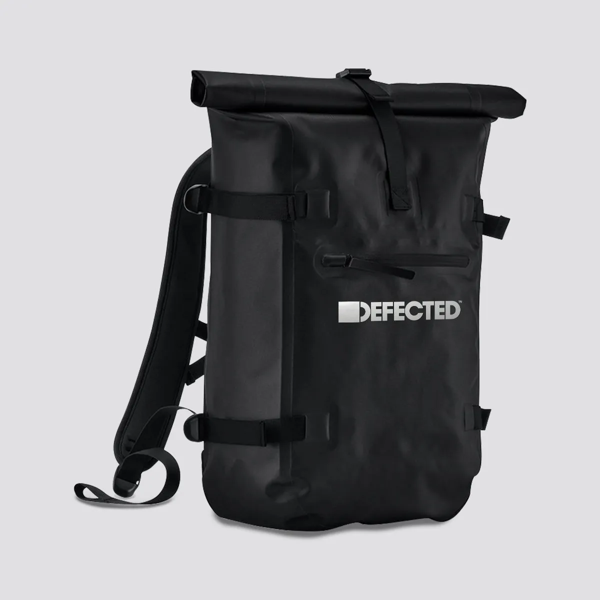 Defected Logo Waterproof Roll-Top Backpack