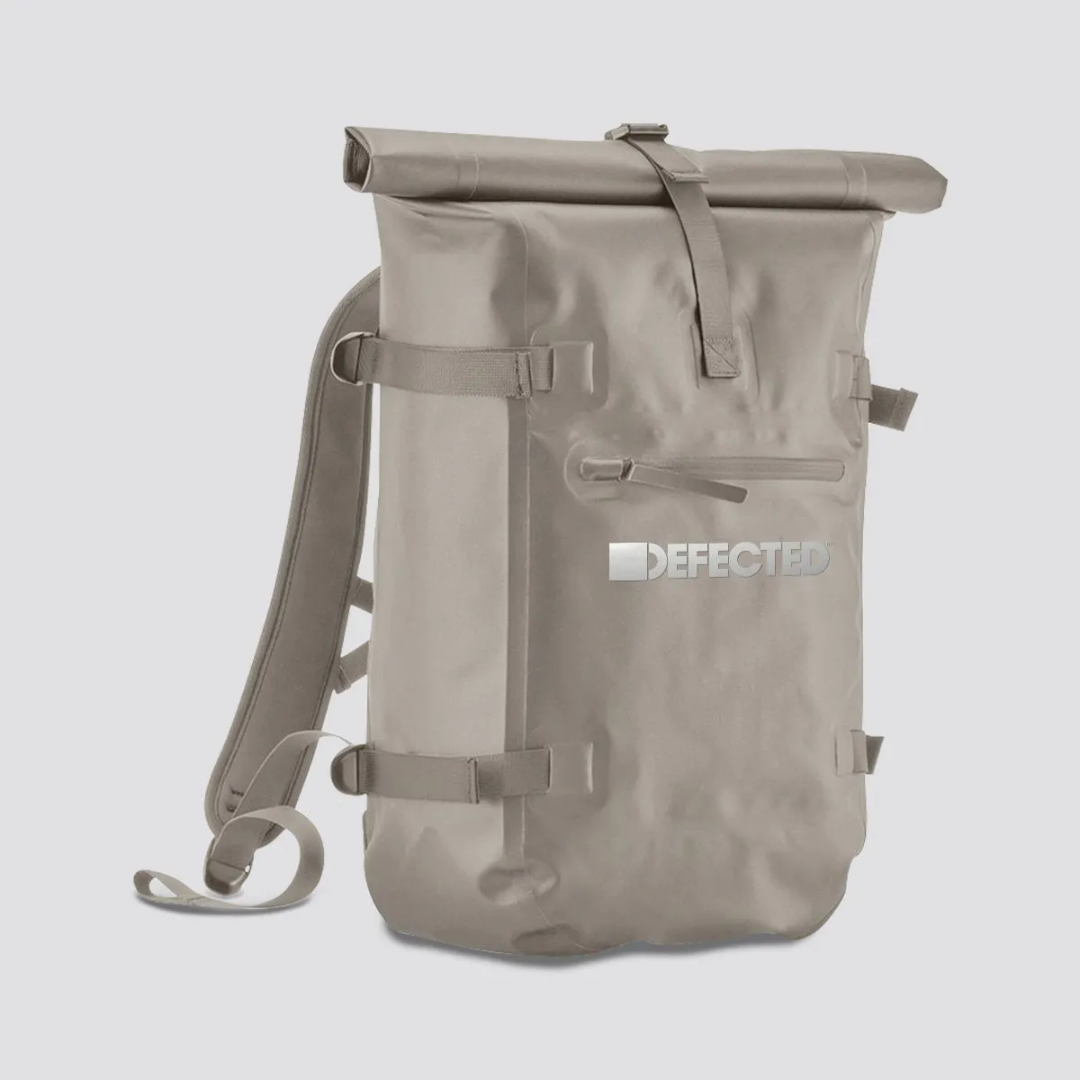 Defected Logo Waterproof Roll-Top Backpack