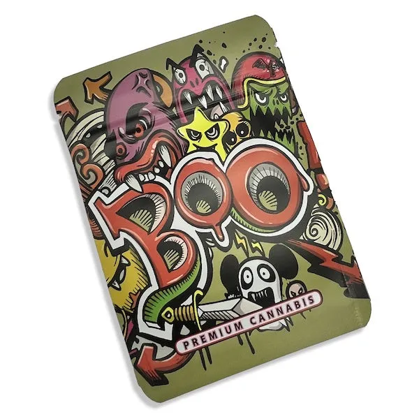 Designed Mylar Bag -Boo - 9cm x 12.5cm - Pack of 10