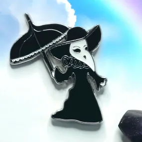 Elegant Female Plague Doctor enamel pin - Set of 4