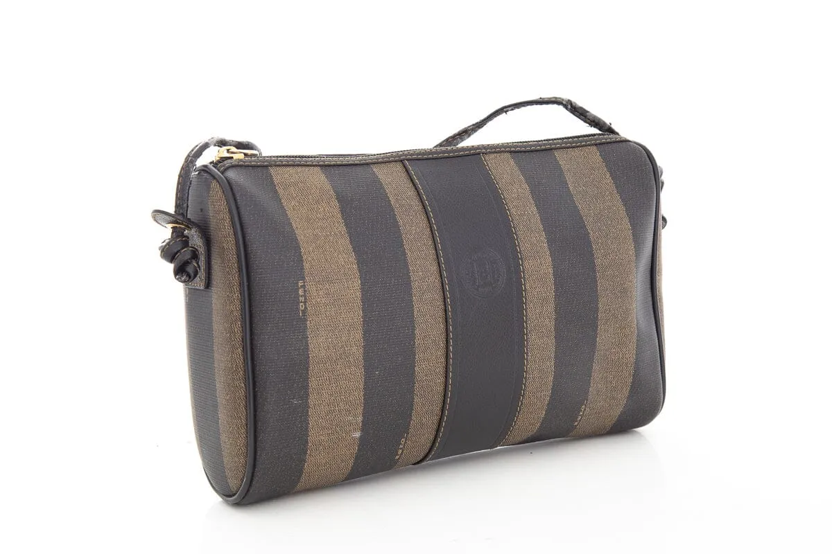 Fendi Brown Penguin Stripe Handbag